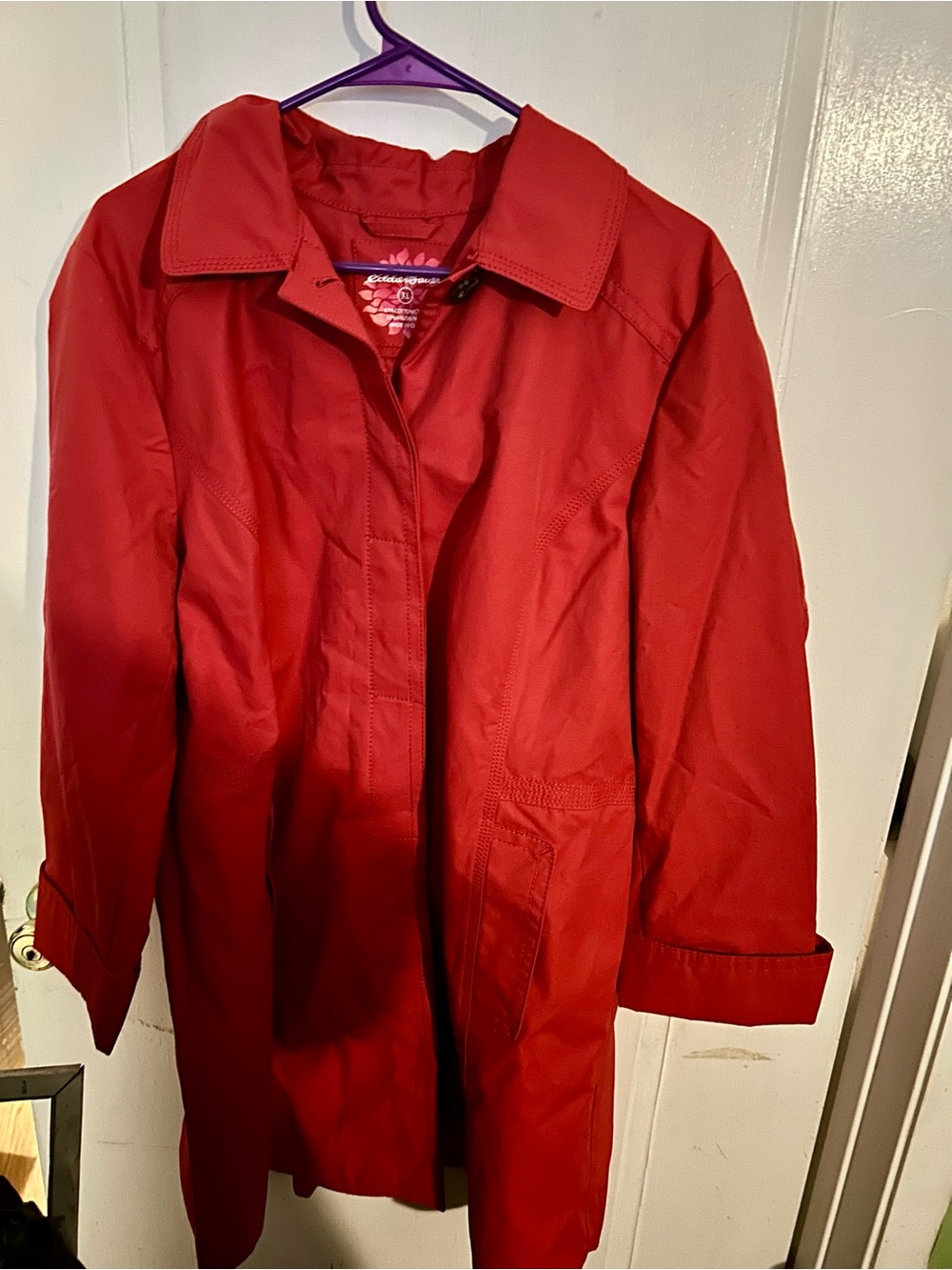 Eddie Bauer Women’s Red Lightweight Coat Jacket Size XL